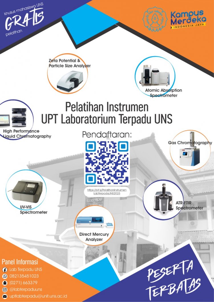 [Kesempatan Emas] Pelatihan Instrumen UPT Laboratorium Terpadu UNS