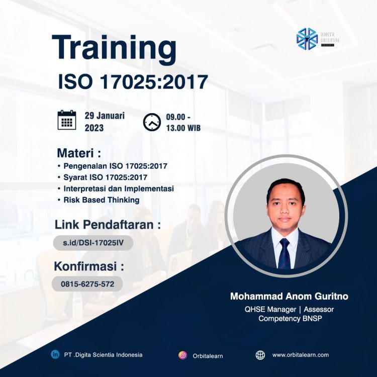 [29 Januari 2023] TRAINING ISO 17025:2017