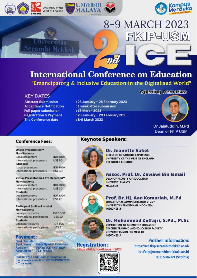[ 8-9 March 2023] The 2nd International Conference on Education