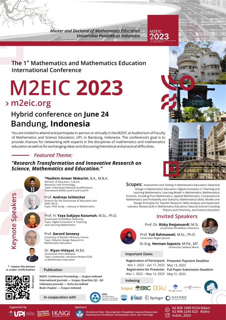 [24 Juni 2023] The 1st Mathematics and Mathematics Education International Conference