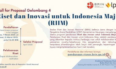 [07 - 31 Maret 2023] Riset dan Inovasi untuk Indonesia Maju Batch 4