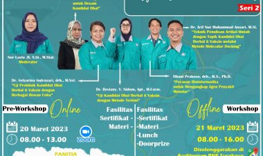 [20-21 Maret 2023] Analisis Molecular Docking untuk Desain Obat Herbal dan Vaksin untuk Menembus Jurnal Internasional