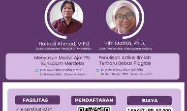 [23-26 & 30 Maret - 02 April 2023] DIKLAT DARING GURU CENDEKIA MARET 2023