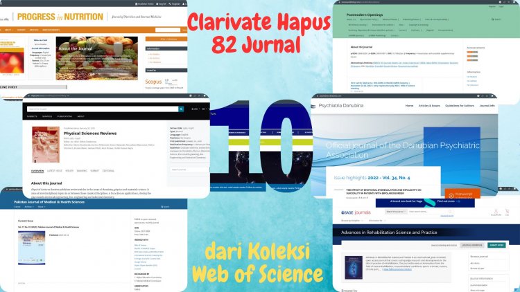 [Bagian 10] Clarivate Hapus 82 Jurnal dari Koleksi Web of Science