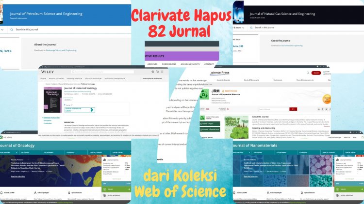 [Bagian 7] Clarivate Hapus 82 Jurnal dari Koleksi Web of Science