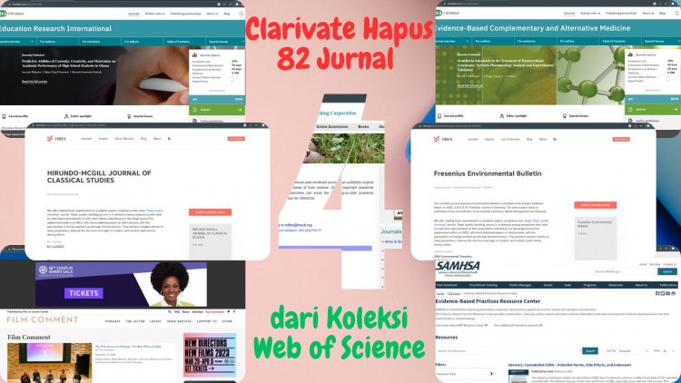[Bagian 4] Clarivate Hapus 82 Jurnal dari Koleksi Web of Science