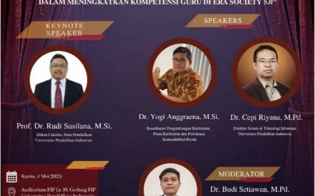 [ 4 Mei 2023 ]  Interpretasi Strategi Implementasi Kurikulum Merdeka dalam Meningkatkan Kompetensi Guru di Era Society 5.0