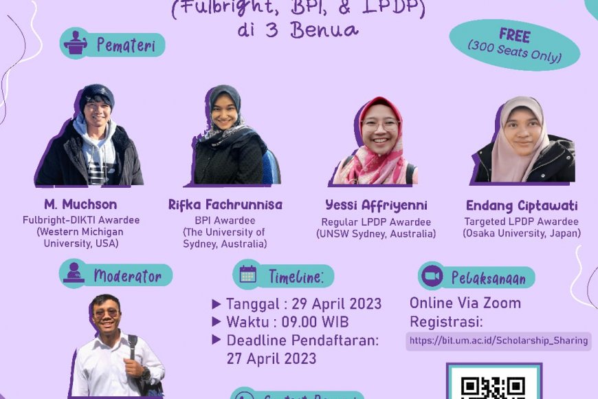[29 April 2023] SHARING SESSION ON SCHOLARSHIP oleh Awardee 3 Beasiswa ...