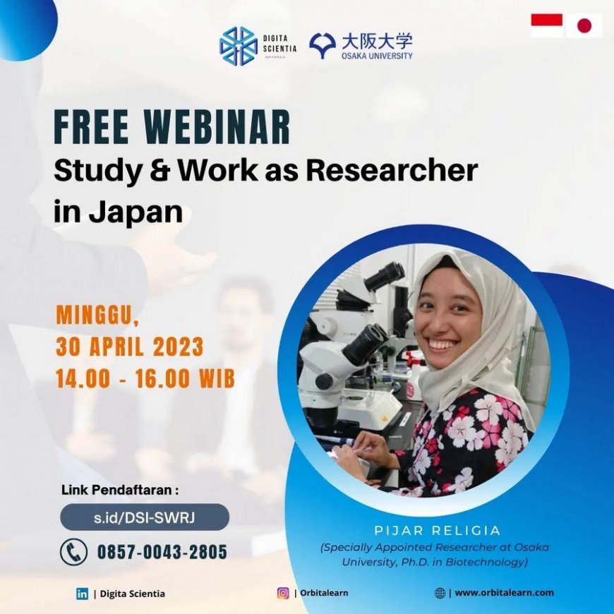 [30 April 2023] Study and Work as Researcher in JAPAN