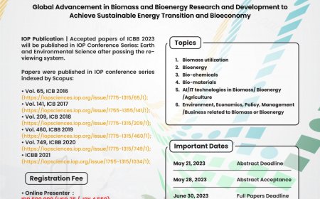 [Conference | 07 - 08 Agustus 2023] The 8th International Conference on Biomass and Bioenergy (ICBB) 2023 | Bogor