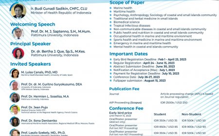 [July 26-27, 2023] The 1st International Conference on Health and Medicine, Faculty of Medicine Pattimura University (ICHM 2023)