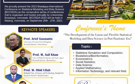 [Conference | 26 - 27 September 2023] Brawijaya International Conference on Statistical Modeling and Data Science 2023 (BICOSDA 2023)