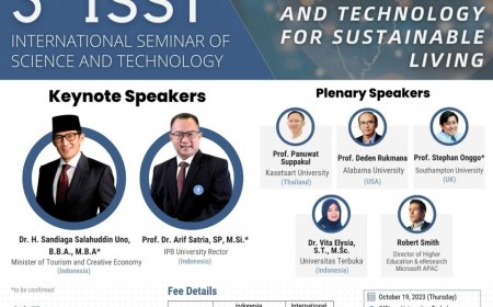 [Conference | 19 Oktober 2023] The 3rd International Seminar of Science and Technology 2023