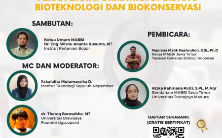 [4 Juni 2023] Peran Bioinformatika di Bidang Bioteknologi dan Biokonservasi 