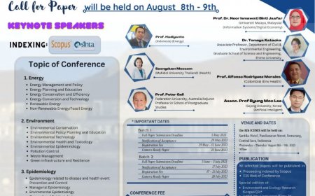 [Conference | 8 - 9 Agustus 2023] The 8th International Conference on Energy, Environment, Epidemiology and Information System (ICENIS) 2023