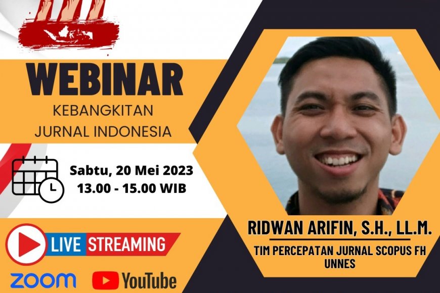 [Webinar | 20 Mei 2023] Kebangkitan Jurnal Indonesia - Solusi Riset