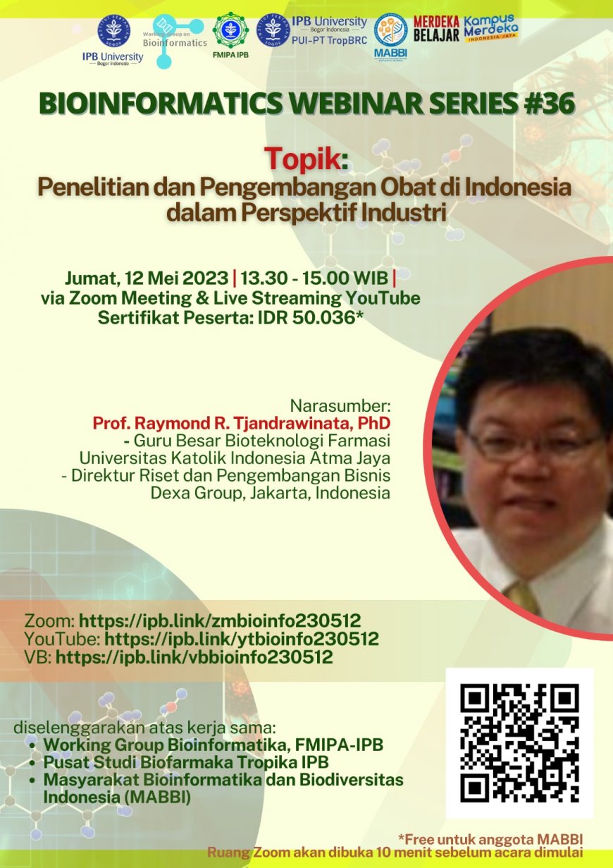 [12 Mei 2023] Penelitian dan Pengembangan Obat di Indonesia dalam Perspektif Industri