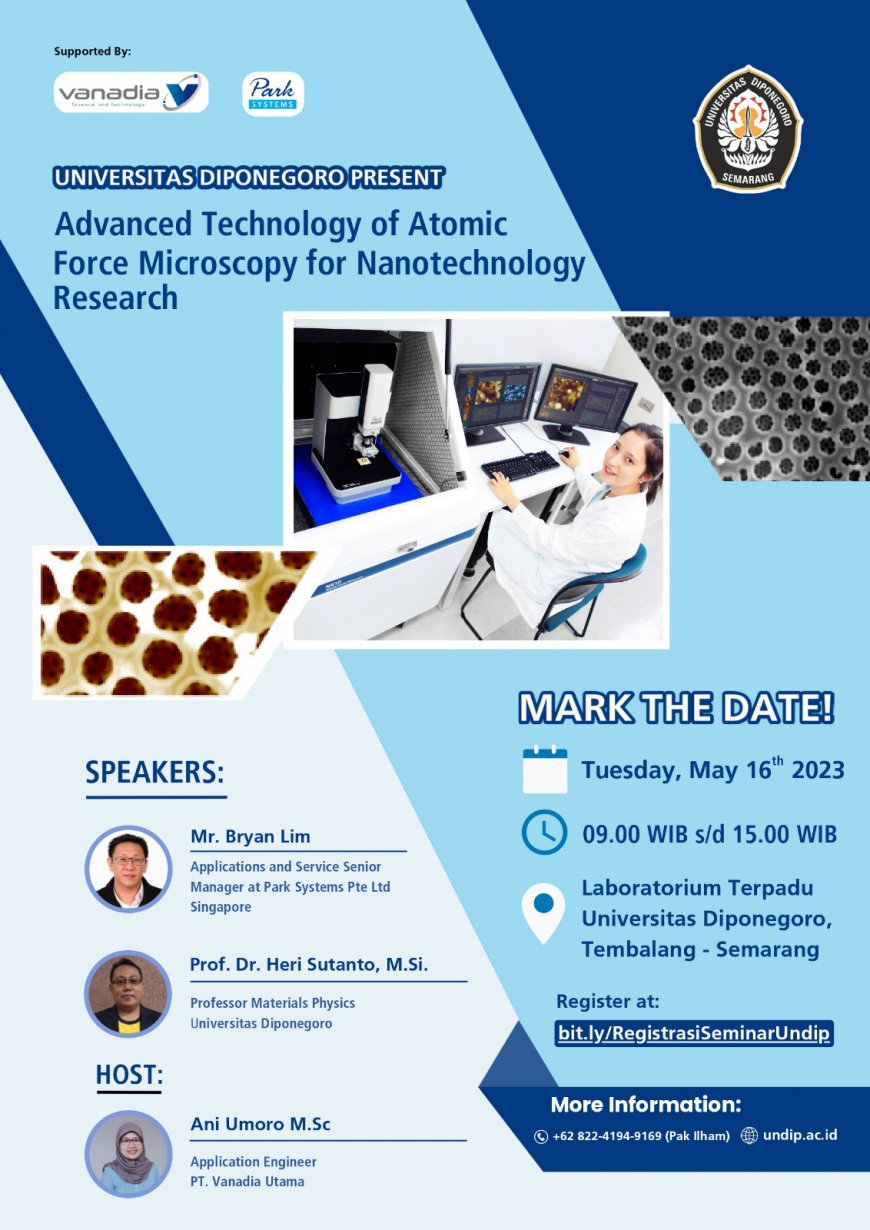 [16 Mei 2023] Advanced Technology of Atomic Force Microscopy for Nanotechnology Research