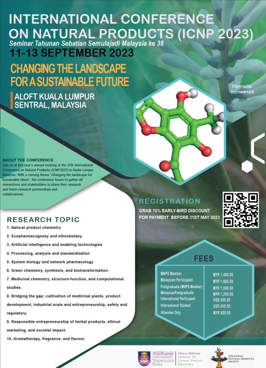 [11-13 September 2023] INTERNATIONAL CONFERENCE ON NATURAL PRODUCTS (ICNP 2023)