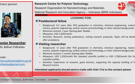 [Kesempatan Platinum] Looking for Postdoctoral Fellow and Visiting Researcher 2023 | BRIN