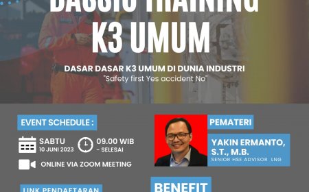 [22 s.d 25 Juni 2023] FREE DIKLAT KOMPETENSI AHLI K3 UMUM JUNI 2023 