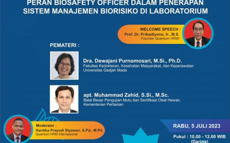 [ Jul 5, 2023 ] Peran Biosafety Officer dalam Penerapan Sistem Manajemen Biorisiko di Laboratorium