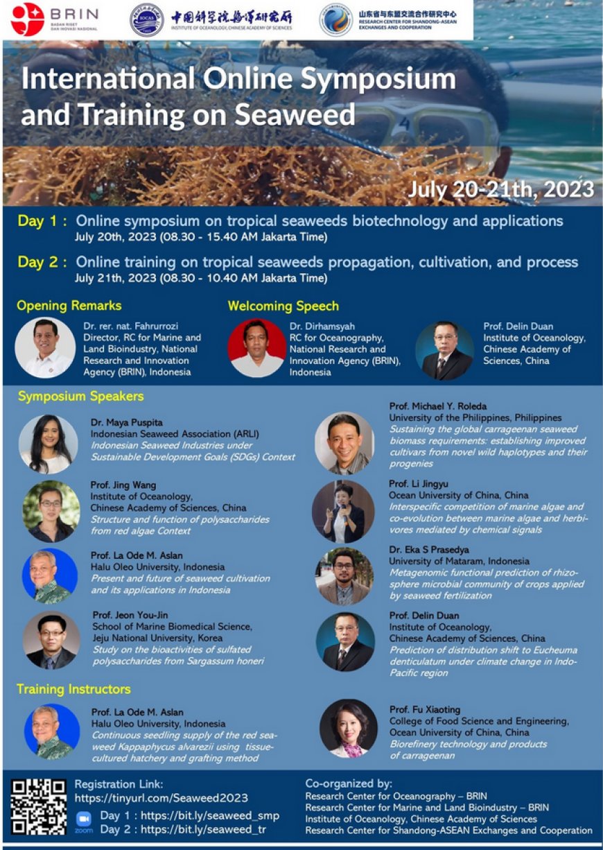[20 dan 21 Juli 2023]  International Symposium on Tropical Seaweeds Biotechnology and Applications
