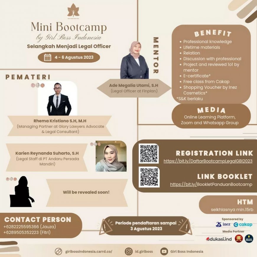 [4-6 Agustus 2023] Mini Bootcamp: Legal Officer