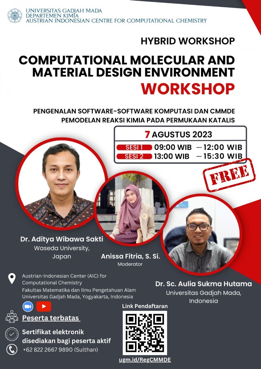 [Workshop | 7 Agustus 2023] Workshop Computational Molecular and Material Design Environment
