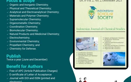 [Due Date December 1st, 2023] Call For Paper 2023 | Indonesian Journal of Chemical Studies