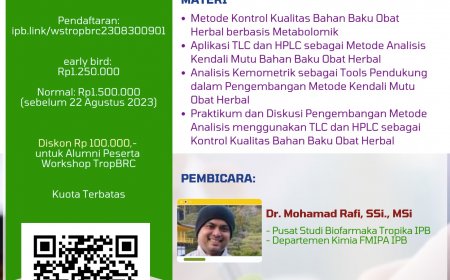 [30 Agustus-1 September 2023] Workshop Kromatografi Cair Berbasis Metabolomik