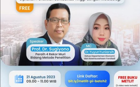 [21 Agustus 2023] Metodologi Penelitian "Ciptakan Penelitian Berkualitas Tinggi dengan Metodologi"
