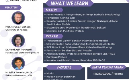 [30 Agustus - 1 September 2023]   Workshop Rekayasa Protein dalam Pengembangan Obat