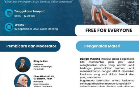 [02 September 2023] Gratis Efektivitas Penerapan Design Thinking dalam Berinovasi