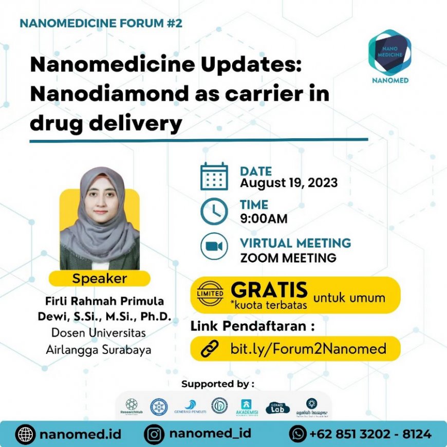 [19 Agustus 2023] Nanodiamond as carrier in drug delivery
