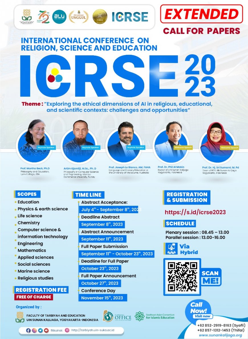 [November 15th, 2023] the 3rd International Conference on Religion, Science and Education (ICRSE)