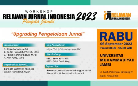 [Workshop | 6 September 2023] Workshop Upgrading Pengelolaan Jurnal Pengda Jambi 2023