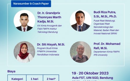 [19-20 Oktober 2023] Event HKI | Pelatihan Penulisan Artikel Ilmiah untuk Dosen dan Mahasiswa Pascasarjana Kimia (Batch 2)
