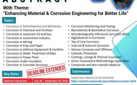 [Conference | 7 - 9 November 2023] The 8th International Corrosion Symposium for Research Scholars (CORSYM) 2023