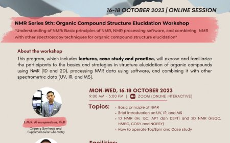 [16-18 Oktober 2023] Workshop Introduction to NMR: How and why NMR is a powerful tool in structure elucidation