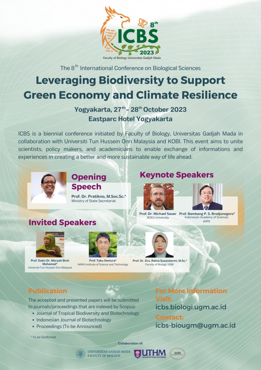 [Conference | 27 - 28 Oktober 2023] The 8th International Conference on Biological Sciences (ICBS) 2023