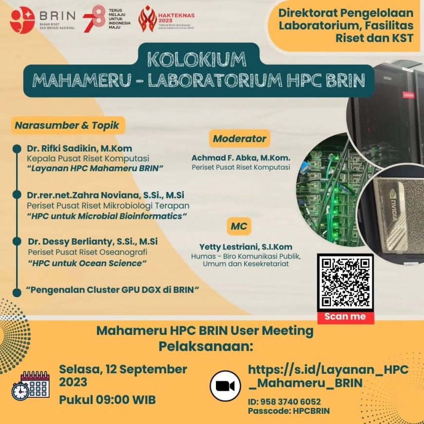 [12 September 2023 ] Kolokium Mahameru - Laboratorium HPC BRIN