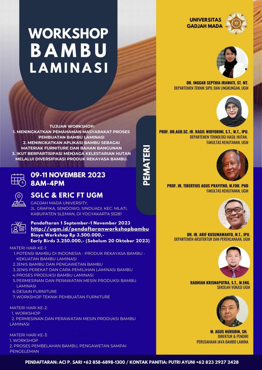 [Workshop | 9 - 11 November 2023] Workshop Bambu Laminasi 2023