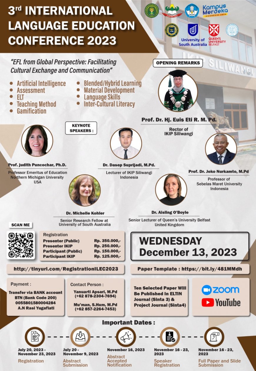 [Conference | 13 Desember 2023] The 3rd International Language Education Conference 2023