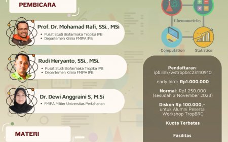[Workshop | 9 - 10 November 2023] Workshop Kemometrik dan Aplikasinya dalam Riset Metabolomik