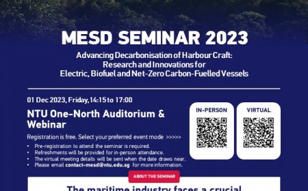 [Webinar | 1 Desember 2023] MESD Seminar/Webinar 2023: Advancing Decarbonisation of Harbour Craft