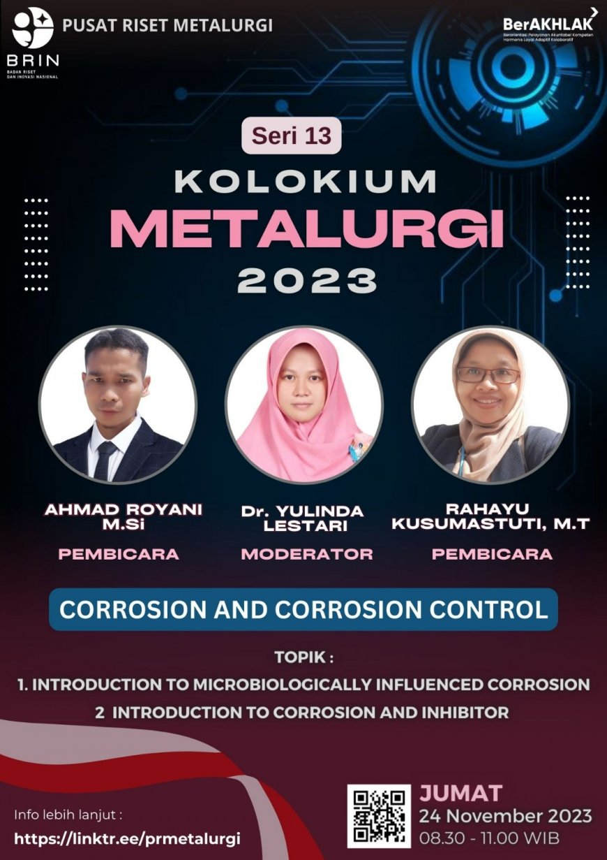 [Kolokium | 24 November 2023] Kolokium Metalurgi 2023 | Corrosion and Corrosion Control