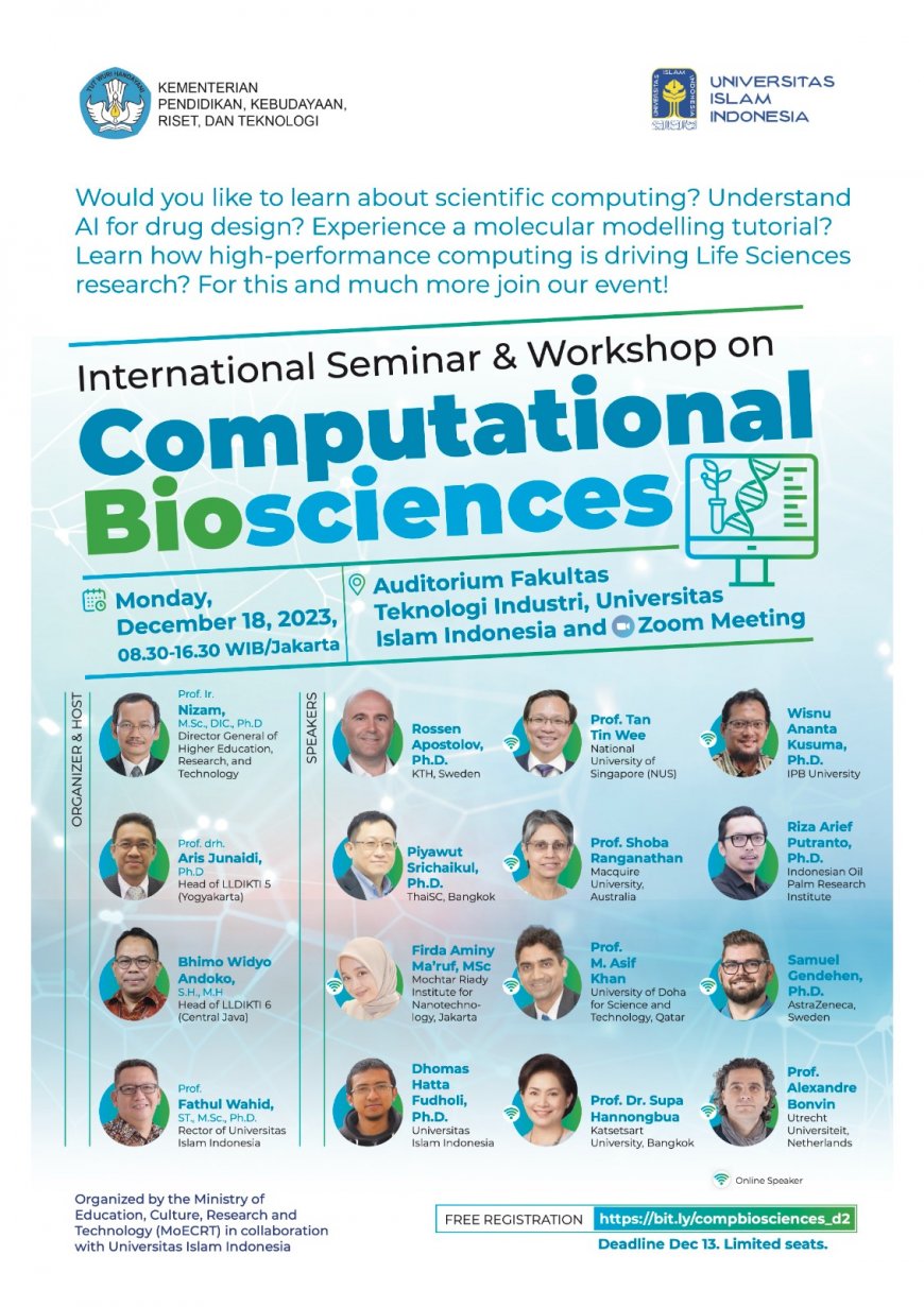 [18 December 2023] International Seminar & Workshop on Computational Biosciences 2023