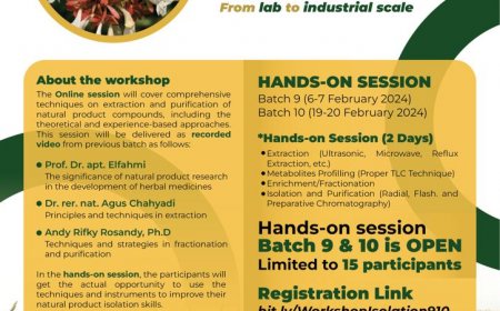 [6-7 February 2024] Isolation and Purification of Natural Products Workshop