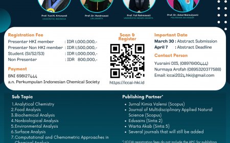 [Conference | 24 April 2024] Indonesian Conference on Chemical Analysis and Instrumentation (ICCAI) 2024
